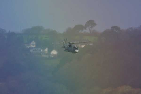 29 January 2021 - 09-48-53
Sometimes there can be too many helicopter snaps on TVFTDO. And then sometimes one visit produces more than one decent snap. For those that do enjoy whirlybirds can here see Merlin ZH834 passing through a rainbow.
----------------------
Royal Navy Merlin ZH834 over Dartmouth